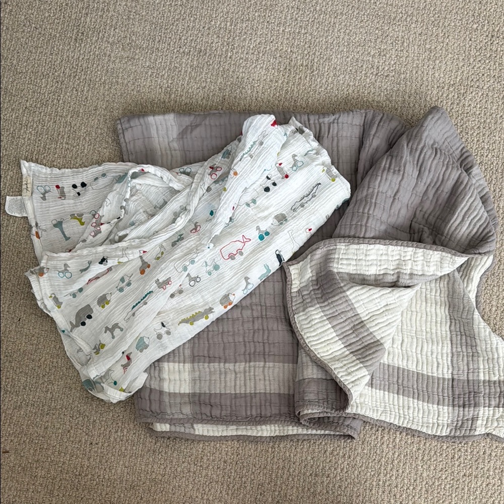 Pehr Gray Baby Blanket Set